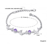 High Quality Female Dolphin Shape Platinum Plating Titanium Bracelet With Diamond