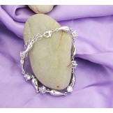 Quality and Quantity Assured Female Platinum Plating Titanium Bracelet With Diamond