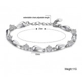 Quality and Quantity Assured Female Platinum Plating Titanium Bracelet With Diamond