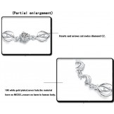 Reliable Quality Female Dolphin Shape Platinum Plating Titanium Bracelet With Diamond