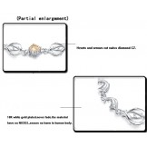 Reliable Quality Female Dolphin Shape Platinum Plating Titanium Bracelet With Diamond
