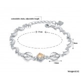 Reliable Quality Female Dolphin Shape Platinum Plating Titanium Bracelet With Diamond