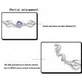 Reliable Quality Female Dolphin Shape Platinum Plating Titanium Bracelet With Diamond