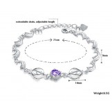 Reliable Quality Female Dolphin Shape Platinum Plating Titanium Bracelet With Diamond