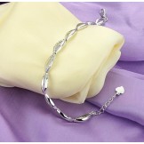 The Queen of Quality Female Platinum Plating Titanium Bracelet With Diamond