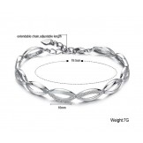 The Queen of Quality Female Platinum Plating Titanium Bracelet With Diamond