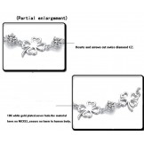 High Quality Female Clover Shape Platinum Plating Titanium Bracelet With Diamond