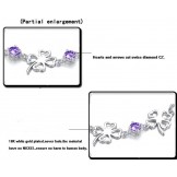 High Quality Female Clover Shape Platinum Plating Titanium Bracelet With Diamond