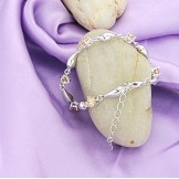 Excellent Quality Female Water Drop Platinum Plating Titanium Bracelet With Diamond