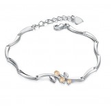 Quality and Quantity Assured Female Platinum Plating Titanium Bracelet With Diamond