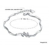 Quality and Quantity Assured Female Platinum Plating Titanium Bracelet With Diamond