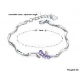 Quality and Quantity Assured Female Platinum Plating Titanium Bracelet With Diamond