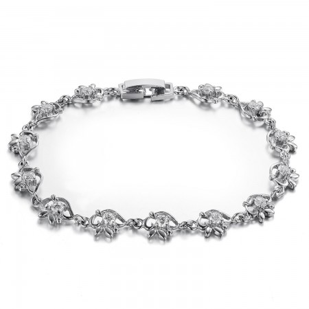 World-wide Renown Female Platinum Plating Titanium Bracelet