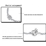 Complete in Specifications Female Apple Shape Platinum Plating Titanium Bracelet With Diamond