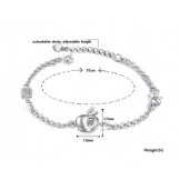 Complete in Specifications Female Apple Shape Platinum Plating Titanium Bracelet With Diamond