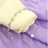 High Quality Female Hollow Platinum Plating Titanium Bracelet With Diamond