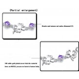 Excellent Quality Female Clover Shape Platinum Plating Titanium Bracelet