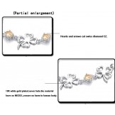 Excellent Quality Female Clover Shape Platinum Plating Titanium Bracelet