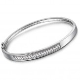 Reliable Quality Female Allergy Free Platinum Plating Titanium Bangle With Diamond