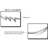 Quality and Quantity Assured Female Allergy Free Platinum Plating Titanium Bangle With Rhinestone