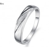 Wide Varieties Scrub Platinum Plating Titanium Ring For Lovers 
