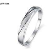 Wide Varieties Scrub Platinum Plating Titanium Ring For Lovers 