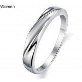 High Quality Concise Platinum Plating Titanium Ring For Lovers 