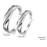 High Quality Concise Platinum Plating Titanium Ring For Lovers 