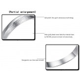 World-wide Renown Female Platinum Plating Titanium Ring For Lovers With Rhinestone