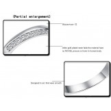 World-wide Renown Female Platinum Plating Titanium Ring For Lovers With Rhinestone