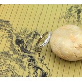 High Quality Female Platinum Plating Titanium Ring With Rhinestone