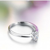 Quality and Quantity Assured Female Platinum Plating Titanium Ring With Rhinestone
