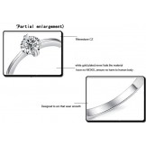 Quality and Quantity Assured Female Platinum Plating Titanium Ring With Rhinestone