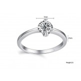 Quality and Quantity Assured Female Platinum Plating Titanium Ring With Rhinestone