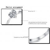 The Queen of Quality Female Sweetheart Platinum Plating Titanium Ring With Rhinestone