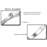 Stable Quality Platinum Plating Titanium Ring For Lovers With Rhinestone