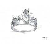 World-wide Renown Platinum Plating Titanium Ring With Rhinestone