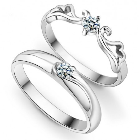 Quality and Quantity Assured Platinum Plating Titanium Ring For Lovers