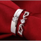 Quality and Quantity Assured Platinum Plating Titanium Ring For Lovers