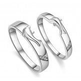 Complete in Specifications Dolphin Platinum Plating Titanium Ring For Lovers 