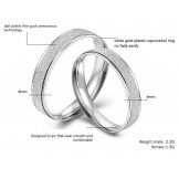 Easy to Use Pearl Yarn Platinum Plating Titanium Ring For Lovers 