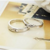 The Queen of Quality Platinum Plating Titanium Ring For Lovers