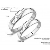 The Queen of Quality Platinum Plating Titanium Ring For Lovers