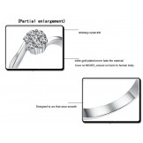 Quality and Quantity Assured Female Platinum Plating Titanium Ring With Rhinestone