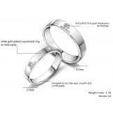 Well-known for Its Fine Quality Clover Shape Platinum Plating Titanium Ring For Lovers 