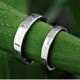 Superior Quality Concise Platinum Plating Titanium Ring For Lovers 