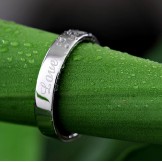 Superior Quality Concise Platinum Plating Titanium Ring For Lovers 