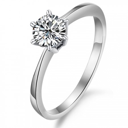 Quality and Quantity Assured Female Platinum Plating Titanium Ring With Rhinestone