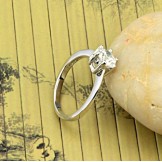 Quality and Quantity Assured Female Platinum Plating Titanium Ring With Rhinestone