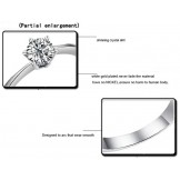 Quality and Quantity Assured Female Platinum Plating Titanium Ring With Rhinestone